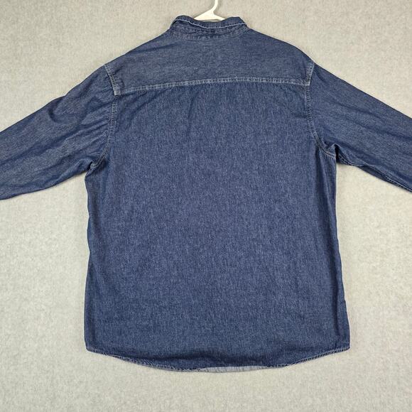 Pepsi-Cola Shirt Mens Size XL Denim Long Sleeve Button Down by Port & Company - Picture 2 of 13